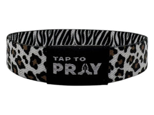 Tap To Pray™ Wristbands - Safari Zebra: Large