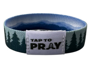 Tap To Pray™ Wristbands - Mountains & Forests: Small / Blue Mountains & Green Forests