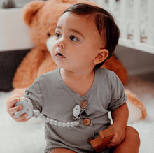 Load image into Gallery viewer, Baby Pacifier Clips, 100% Food Grade Silicone by Comfy Cubs: Beige