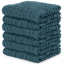 Load image into Gallery viewer, Muslin Baby Washcloths, Soft 10"x10" Cotton by Comfy Cubs: Sand / 6-Pack 10”X10” crews