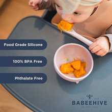 Load image into Gallery viewer, Silicone Suction Bowl and Spoon Set: Charcoal crews