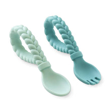 Load image into Gallery viewer, Sweetie Spoons™ Spoon + Fork Set: Mint(Crews)