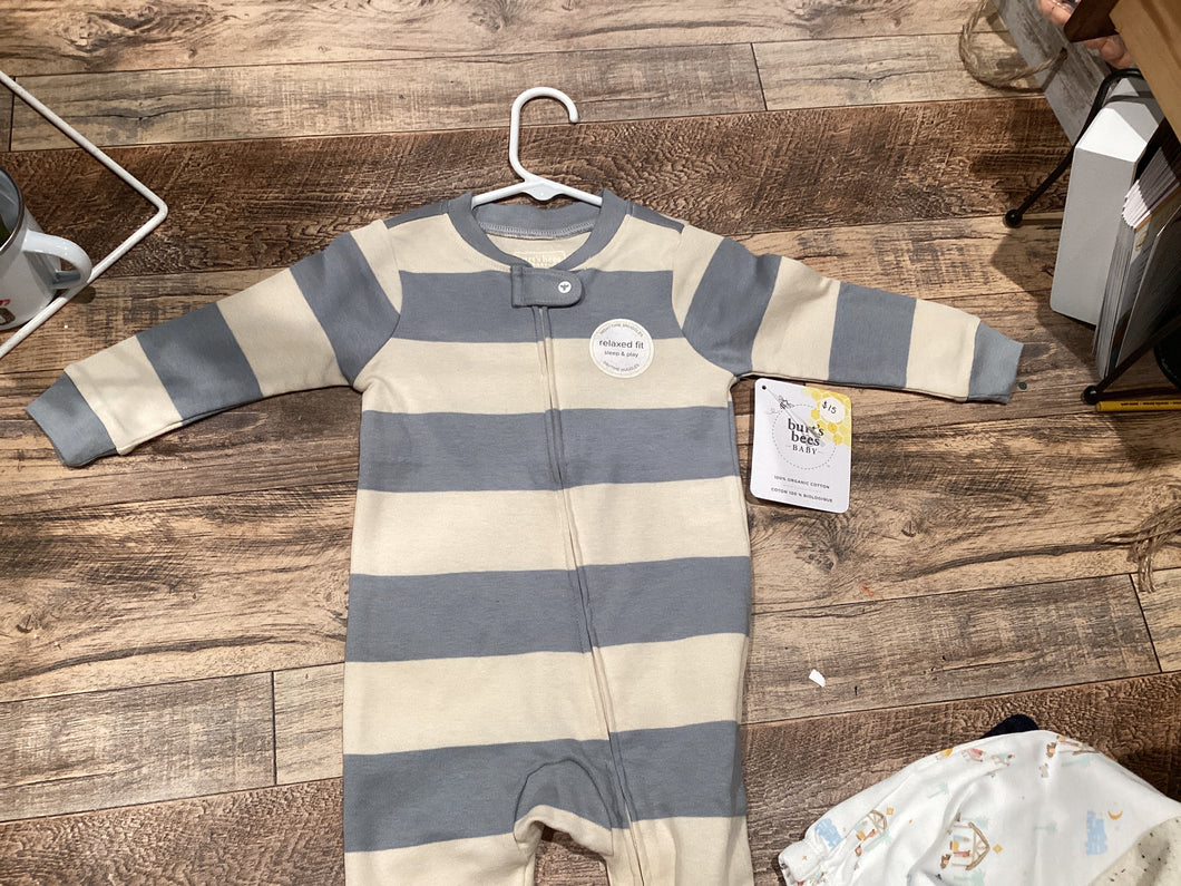 Blue and white 6-9m onesie SM