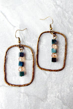 Load image into Gallery viewer, Suki Earrings: Blue Fire Agate