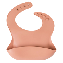 Load image into Gallery viewer, Silicone Baby Bib: Dusty Rose