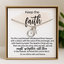 Load image into Gallery viewer, Mustard Seed Necklace • Faith Necklace with Scripture Card: Silver
