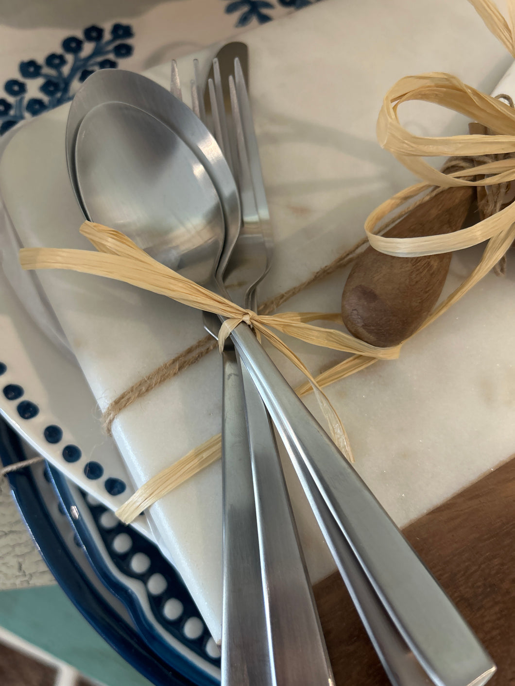 Silver place setting