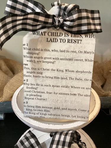 “What child is this” hymn ornament