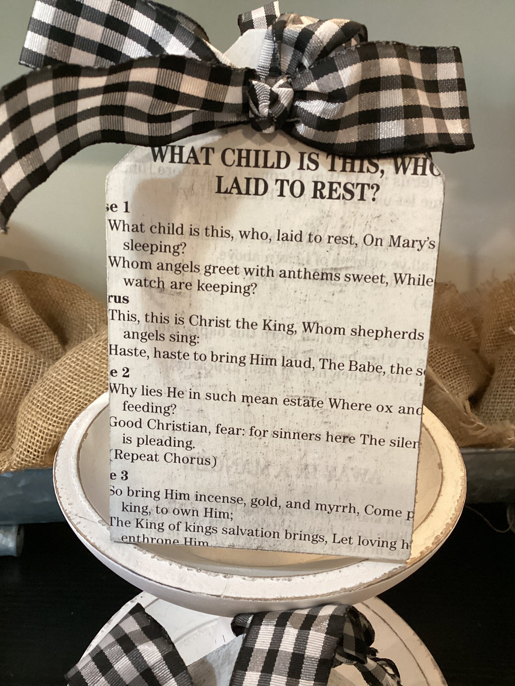 “What child is this” hymn ornament