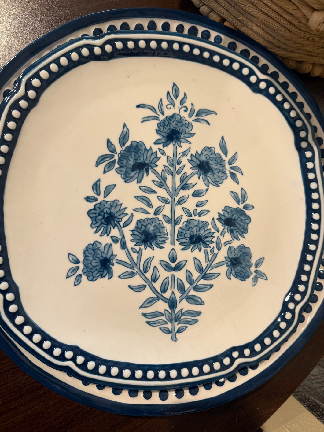 MudPie Block Print Platter(Armas)