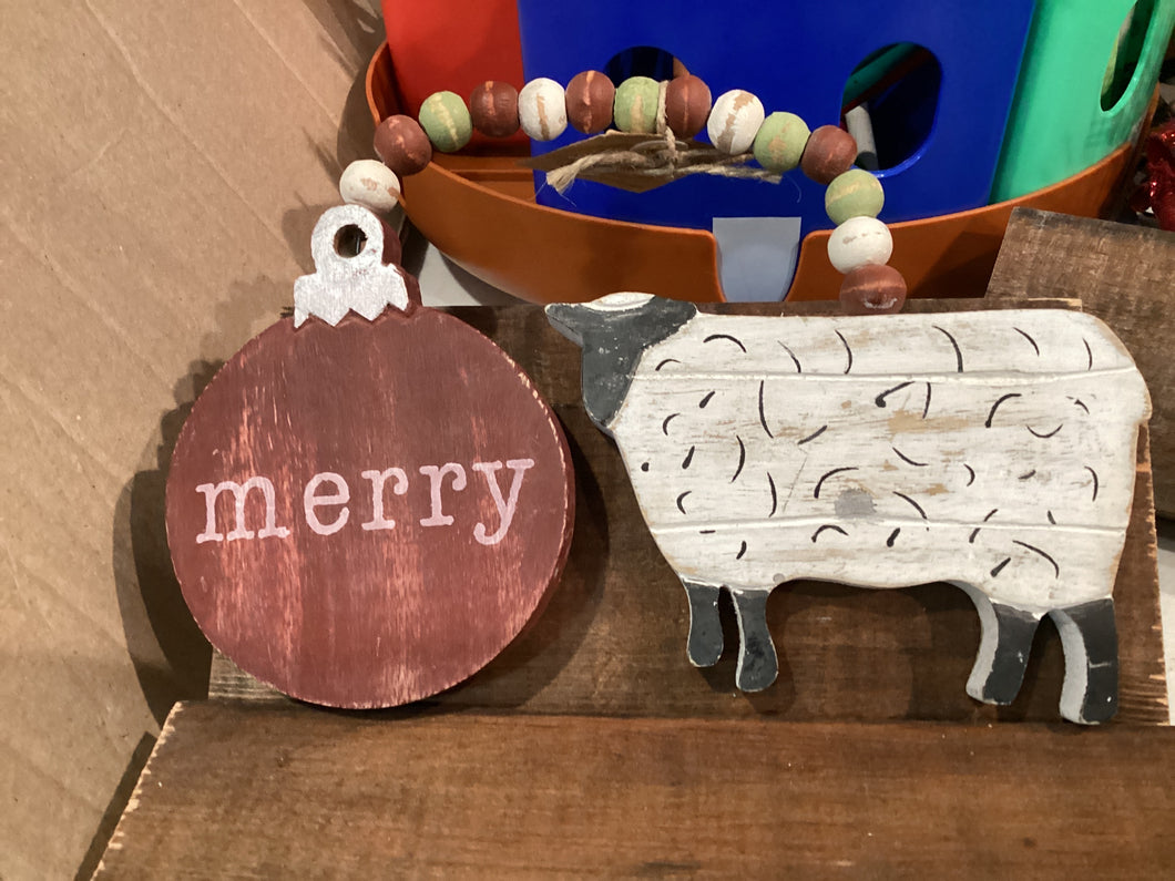 Sheep Double Farm Ornament