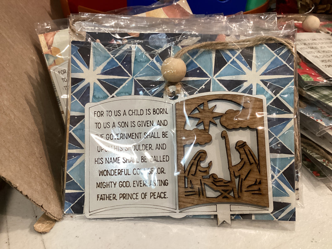 “A child is born” Ornament