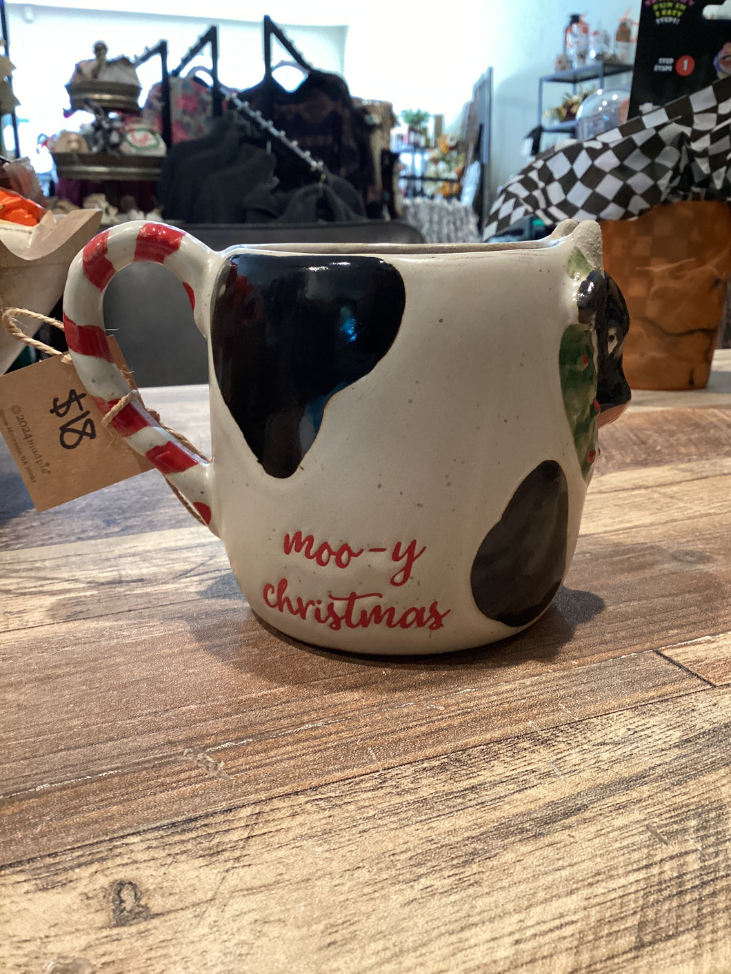 “Moo-y Christmas cow mug
