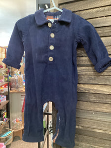 Blue button up onesie