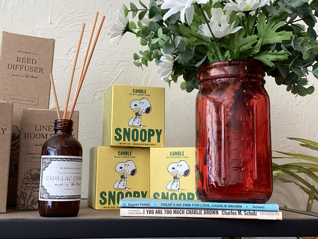 Snoopy candle (wildflower fern)