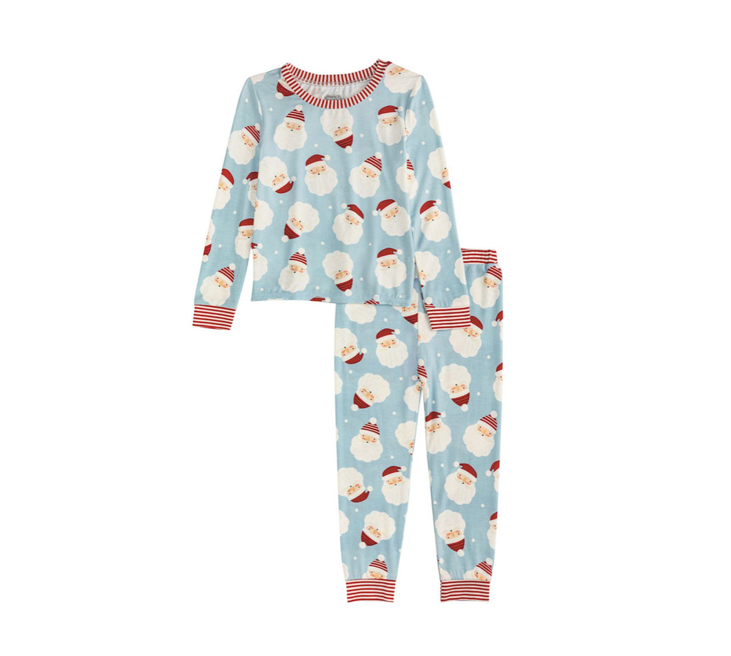 Glow blue Santa PJ set