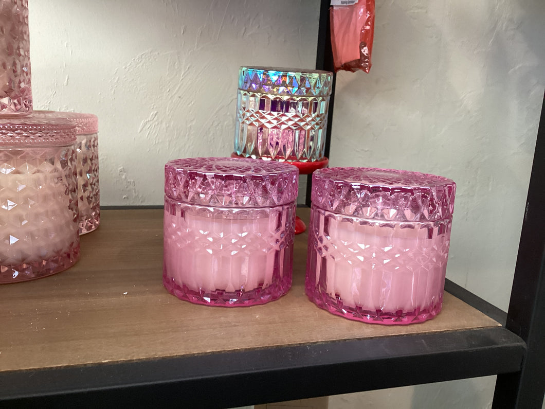 Island blossom magenta candle