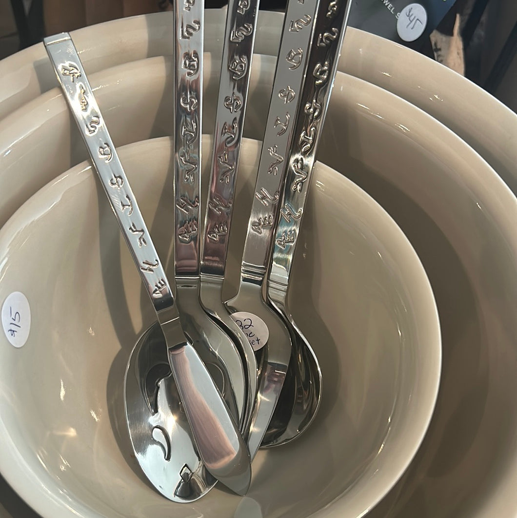 5 piece silver hostess set