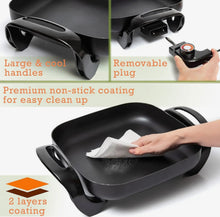 Load image into Gallery viewer, Square Nonstick Electric Skillet with Lid(Ottinger/Reust)