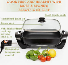 Load image into Gallery viewer, Square Nonstick Electric Skillet with Lid(Ottinger/Reust)