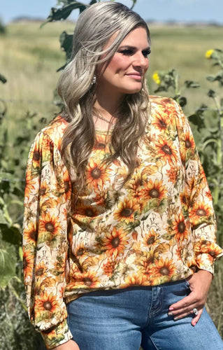 Golden harvest knit top
