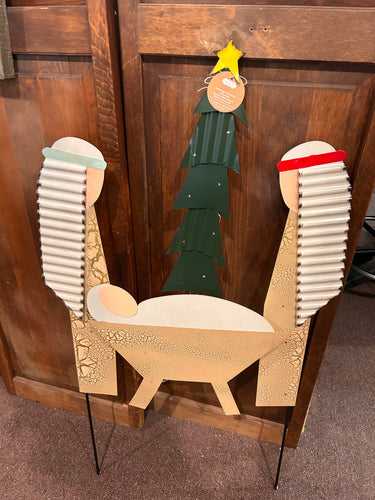 Lighted Nativity yardstake