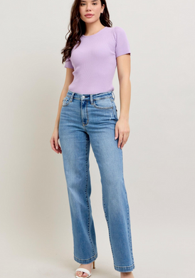 JUDY BLUE HIGH WAIST TROUSER STRAIGHT LEG 82488