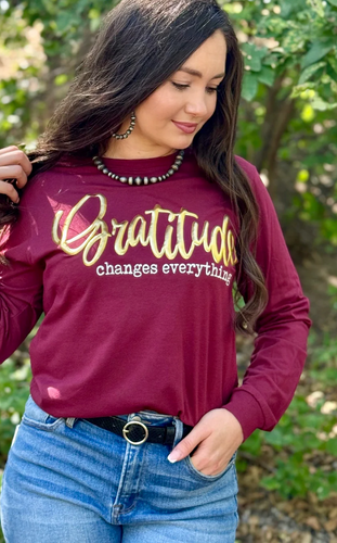 Gratitude Long Sleeve tshirt