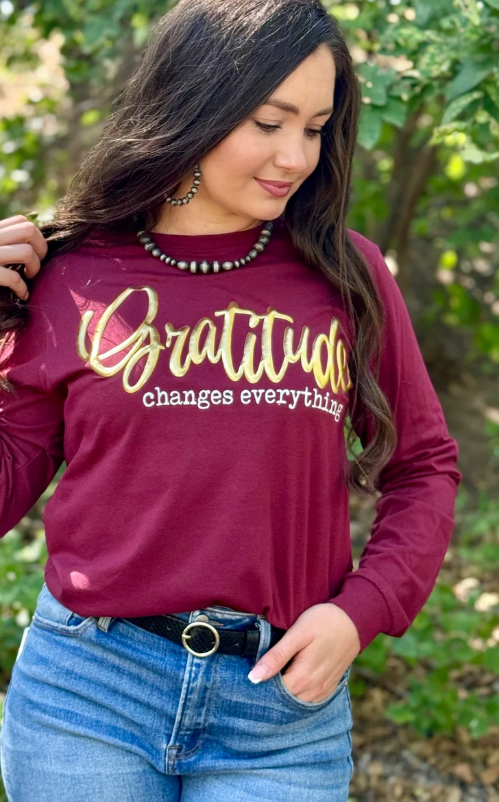 Gratitude Long Sleeve tshirt