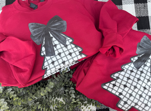 Christmas bow sweatshirt