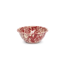 Load image into Gallery viewer, Splatter Enamelware Small Serving Bowl: Navy &amp; Cream