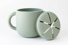 Load image into Gallery viewer, Silicone Snack Cup with Lid: Charcoal crews