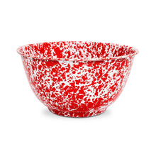 Load image into Gallery viewer, Splatter Enamelware Large Salad Bowl: Navy &amp; Cream Splatter