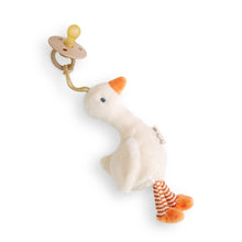 Load image into Gallery viewer, Bitzy Pal Natural Rubber Pacifier &amp; Plush: Goose(Crews)