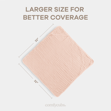 Load image into Gallery viewer, Hooded Baby Towel, 6 Layer 100% Muslin Cotton by Comfy Cubs: Cedar and Sand / Pack of 2 KO
