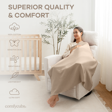 Load image into Gallery viewer, Muslin Swaddle Blankets Pack of 3 by Comfy Cubs: Heather Blue - Pacific Blue - Fern KO