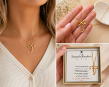 Load image into Gallery viewer, Mom Bow Necklace Gift, Mother’s Day Gift for Mom: