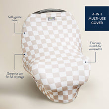Load image into Gallery viewer, Taupe Checkerboard Mom Boss™ 4-in-1 multi-use cover(Crews)