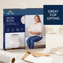 Load image into Gallery viewer, Taupe Checkerboard Mom Boss™ 4-in-1 multi-use cover(Crews)