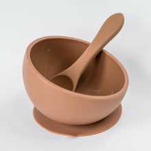 Load image into Gallery viewer, Silicone Suction Bowl and Spoon Set: Blush