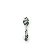 Load image into Gallery viewer, Splatter Enamelware Small Spoon: Navy &amp; Cream Splatter