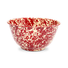 Load image into Gallery viewer, Splatter Enamelware Large Salad Bowl: Navy &amp; Cream Splatter