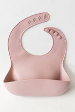 Load image into Gallery viewer, Silicone Baby Bib: Duck Egg Blue