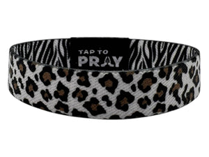 Tap To Pray™ Wristbands - Safari Zebra: Large