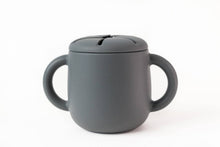 Load image into Gallery viewer, Silicone Snack Cup with Lid: Charcoal crews
