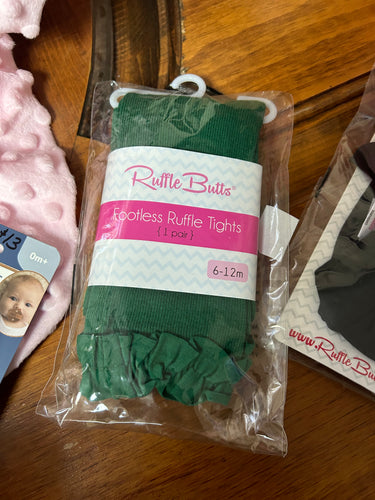 Green ruffle tights